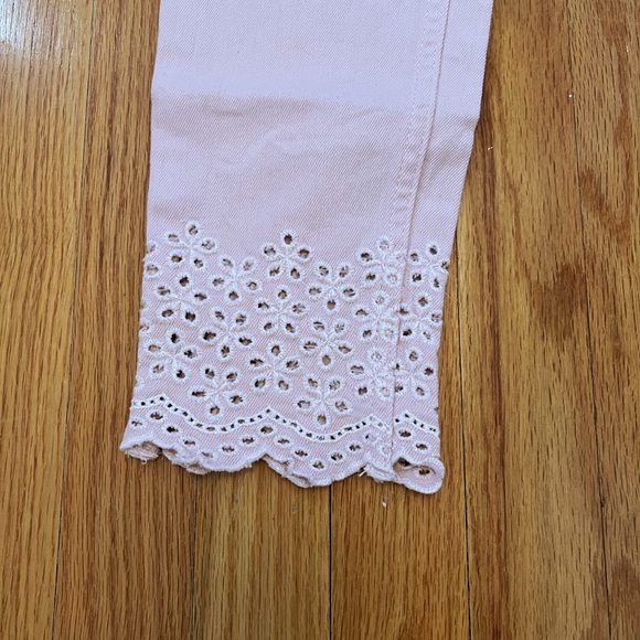 Ted Baker Massiee crop Embroidered Jeans, Baby Pink - Picture 7 of 12